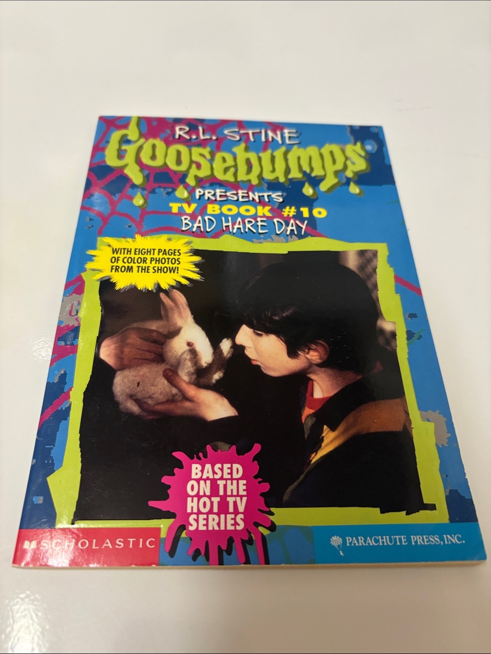 4/$20 R.L. Stine Goosebumps Kids Costume - Blue/Yellow Book Cover Design